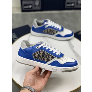 Dior B27 Low Blue Grey White Beige Oblique Jacquard
