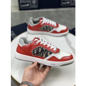 Dior B27 Low White Red Gray Beige Sneakers