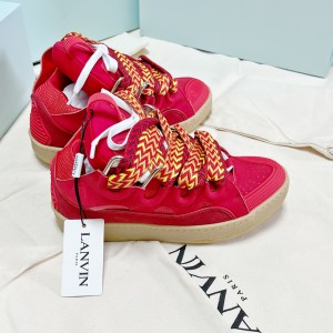 Lanvin Red Curb Sneakers