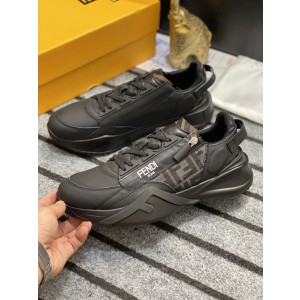 Fendi Flow Black Logo Low Top Sneakers