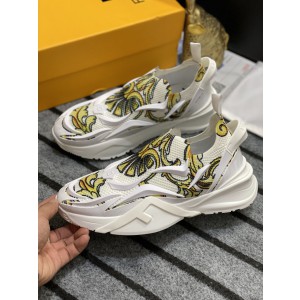 Fendi White Flower Sneakers