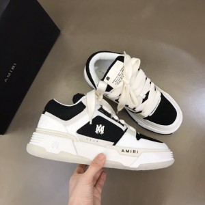 Amiri Leather, Suede and Mesh Sneakers