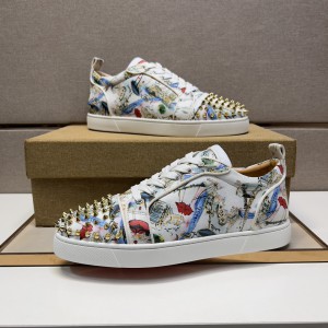 Christian Louboutin Fun Vieira Comic-Print Low-Top Sneakers