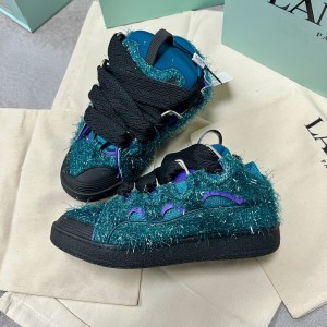 Lanvin Blue Black Curb Sneakers