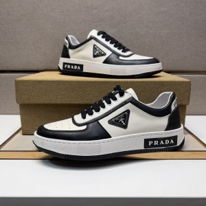 Prada White/Black Downtown low-top sneakers