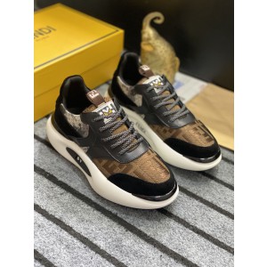 Fendi Brown Black Sneakers