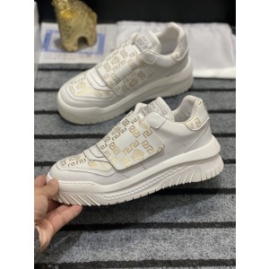 Versace White Gold Sneakers