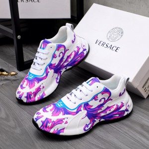 Versace White Purple Shoes