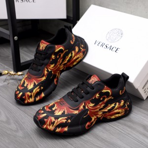 Versace Black Yellow Shoes