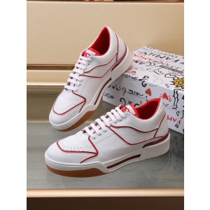 Dolce & Gabbana White Red Sneakers