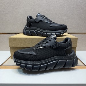 Prada Re-Nylon and brushed leather sneakers