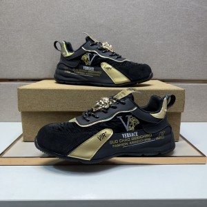 Versace Black Yellow Sneakers