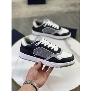 Dior B27 Low Top Sneaker Anthracite Ruthenium Colored Oblique Jacquard Gray White