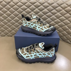 Dior B31 Runner Khaki technical mesh and turquoise rubber sneaker