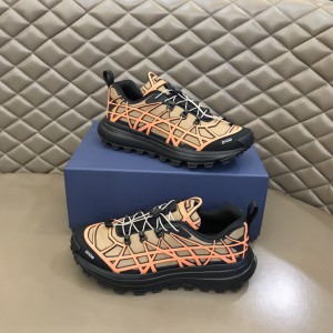 Dior B31 Runner Beige Technical Mesh and Orange Rubber sneakers