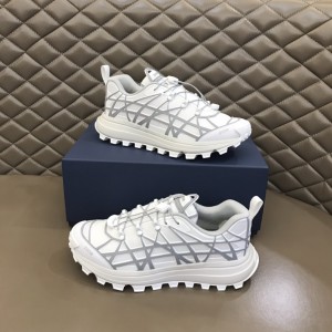 Dior B31 Runner White Technical Mesh and Gray Rubber Sneakers