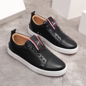 Christian Louboutin F.A.V Stud Embellished Leather Sneakers