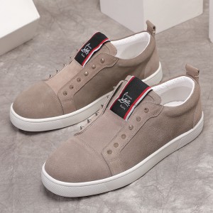 Christian Louboutin F.A.V Stud Embellished Suede Sneakers