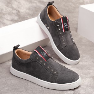 Christian Louboutin F.A.V Stud Embellished Suede Sneakers
