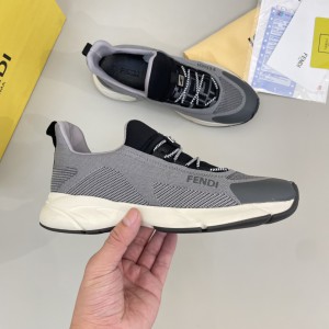 Fendi Grey Low-Top Trainers