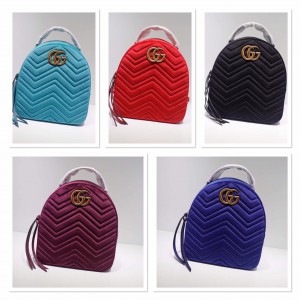 Gucci Marmont Quilted Velvet Backpack