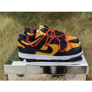 OFF-WHITE x Nike Dunk Low "Michigan" University Gold CT0856-700