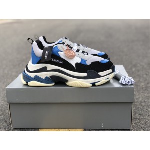 Balenciaga Triple S White-Black-Blue (BAL-N33)