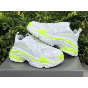 Balenciaga Triple S White/Fluorescent Green