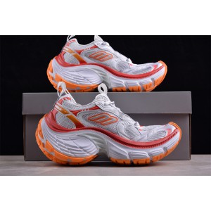 Balenciaga 10XL Sneaker in white, red and orange mesh, TPU and rubber