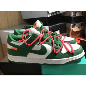 OFF-WHITE x Nike Dunk Low "Pine Green" CT0856-100