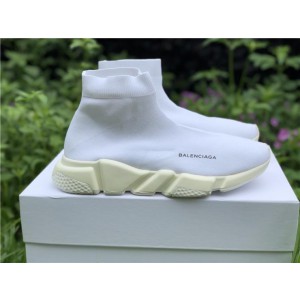 2018 Balenciaga Speed Trainer All White 