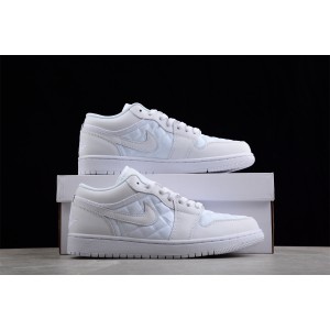 Air Jordan 1 Low Quilted White