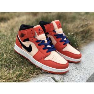 Air Jordan 1 Mid Team Orange Black
