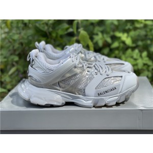 Balenciaga Track Clear Sole Sneakers In Grey