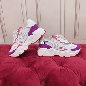 Dolce &Gabbana Daymaster Chunky-Sole Canvas Trainers Purple White