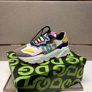 Dolce &Gabbana Daymaster Chunky-Sole Canvas Trainers Blue Multi