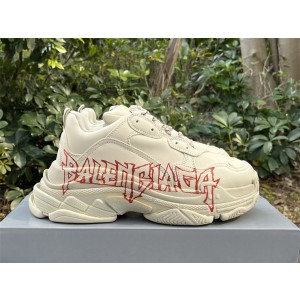 Balenciaga Triple S Trainers Diy Metal Beige