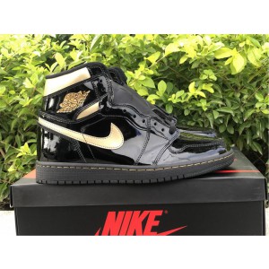 Air Jordan 1 Retro High Patent "Black Metallic Gold"