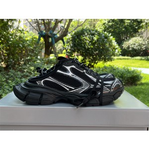 Balenciaga's 3XL Mules Sneaker in light sliver, black mesh and polyurethane