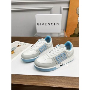 Givenchy Blue Grey White Leather Low Top Sneaker