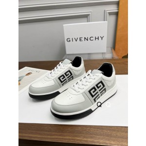 Givenchy Grey White Black Leather Low Top Sneaker