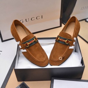 Gucci Brown Suede Loafers