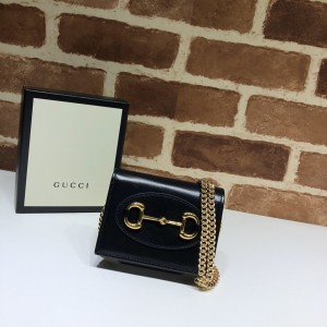 Gucci 1955 Horsebit Leather Wallet With Chain 