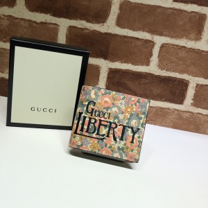 Gucci Liberty Printed Leather Billfold Wallet