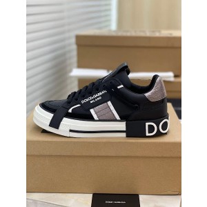 Dolce & Gabbana Black & Gold Calfskin 2.zero Custom Sneakers