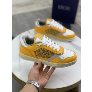 Dior B27 Gold Tone Oblique Jacquard Sneakers