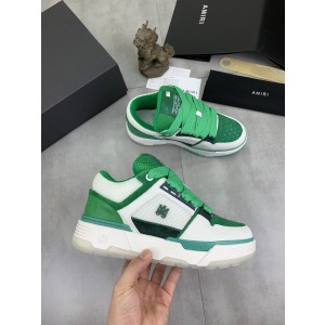 Amiri Leather, Suede and Mesh Sneakers