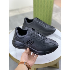 Gucci Rhyton Trainer Black Leather