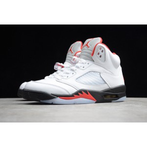 Air Jordan 5 Retro "Fire Red" Silver Tongue (2020)