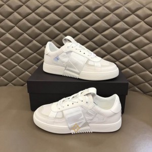 Valentino Garavani Silver Calf Leather Sneakers